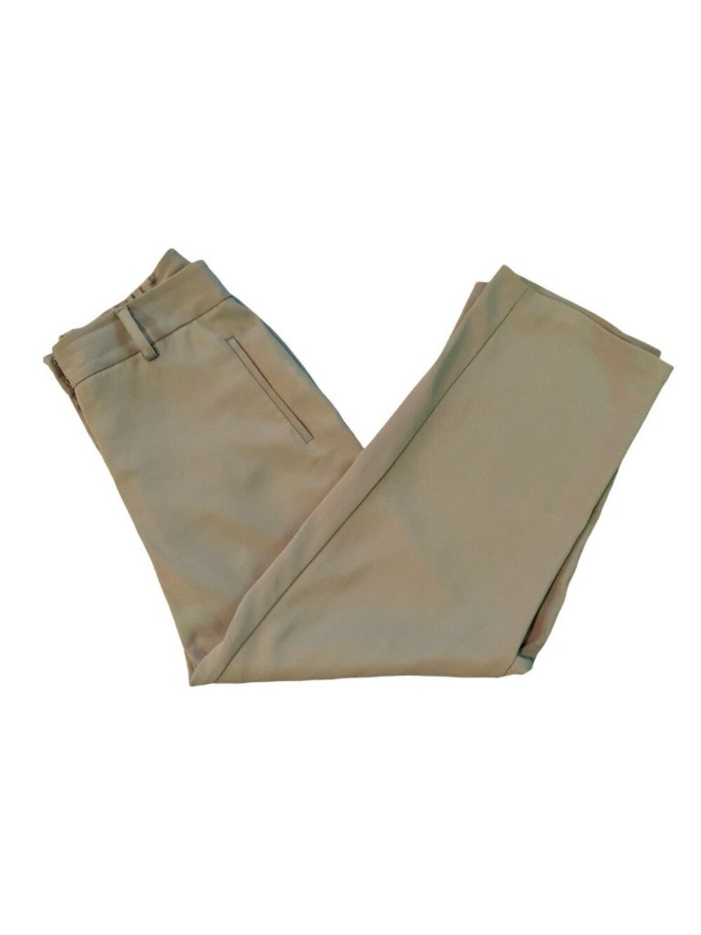 Quince Stretch Crepe Paperbag Pant Olive green Size 8 Trousers Office Career